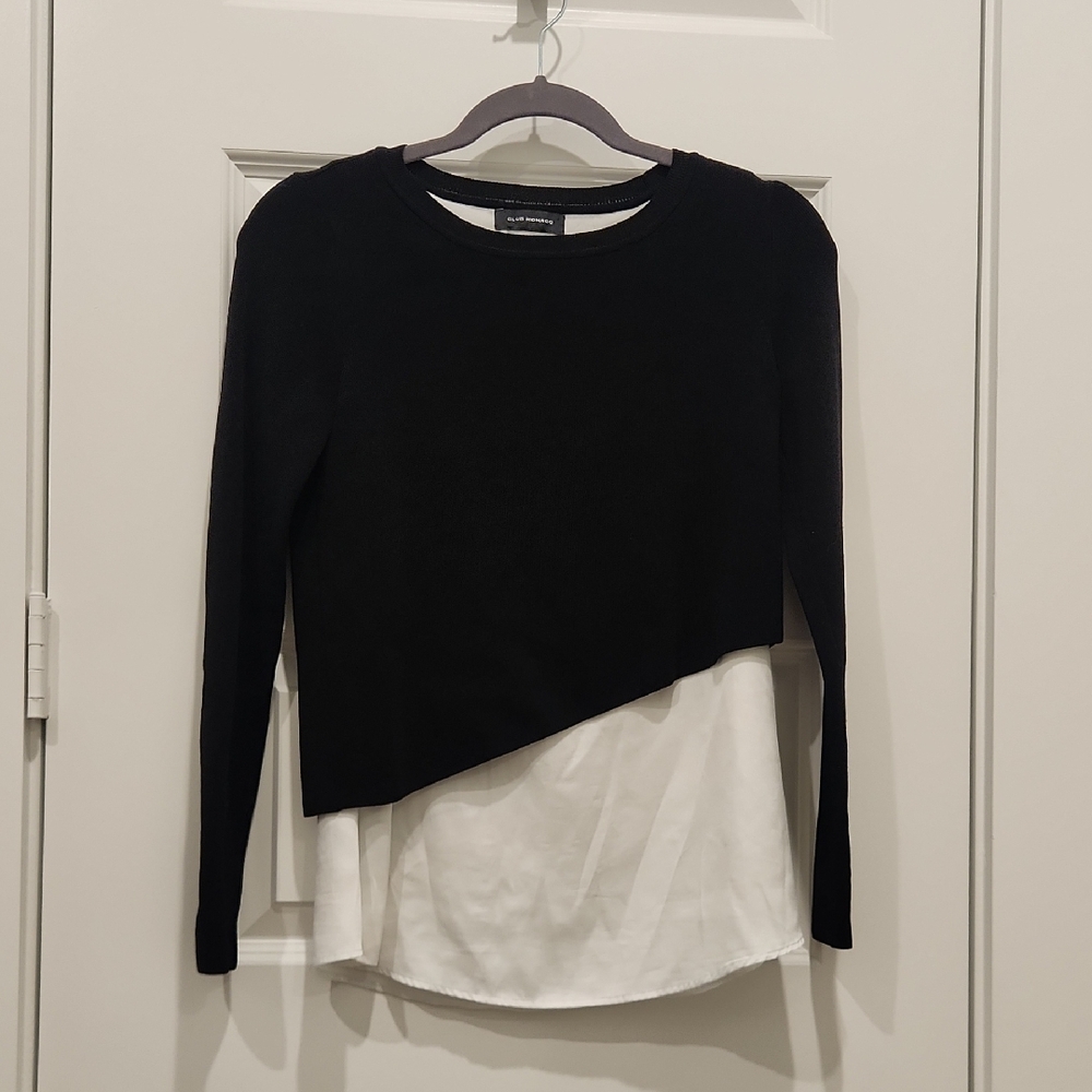 Club Monaco Black and White Top